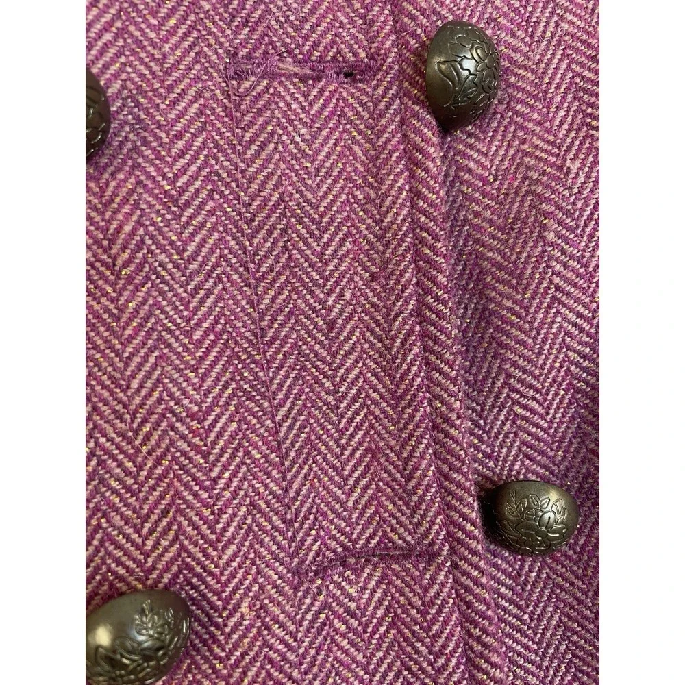 Vintage Stuff by Hilary Duff Girls Y2K Peacoat‎ Herringbone Wool Blend Jacket M
